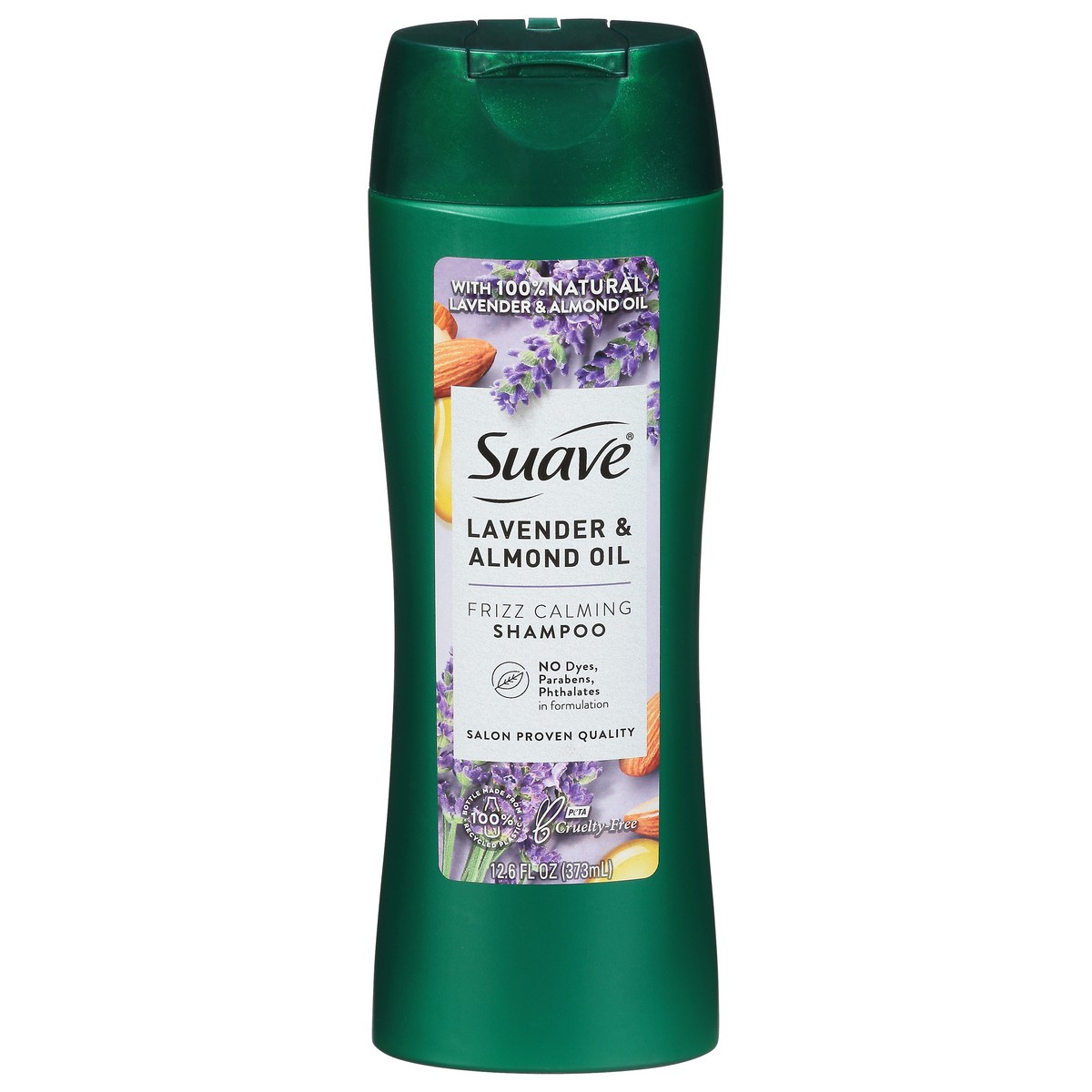 slide 1 of 1, Suave Frizz Calming Lavender & Almond Oil Shampoo 12.6 fl oz, 12.6 oz