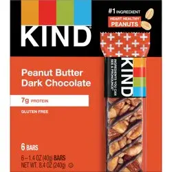 KIND Nut Bars, Peanut Butter Dark Chocolate, 1.4 oz, 6 Count