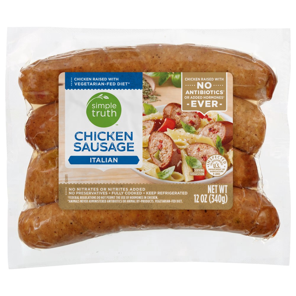 slide 3 of 3, Simple Truth Italian Chicken Sausage, 12 oz
