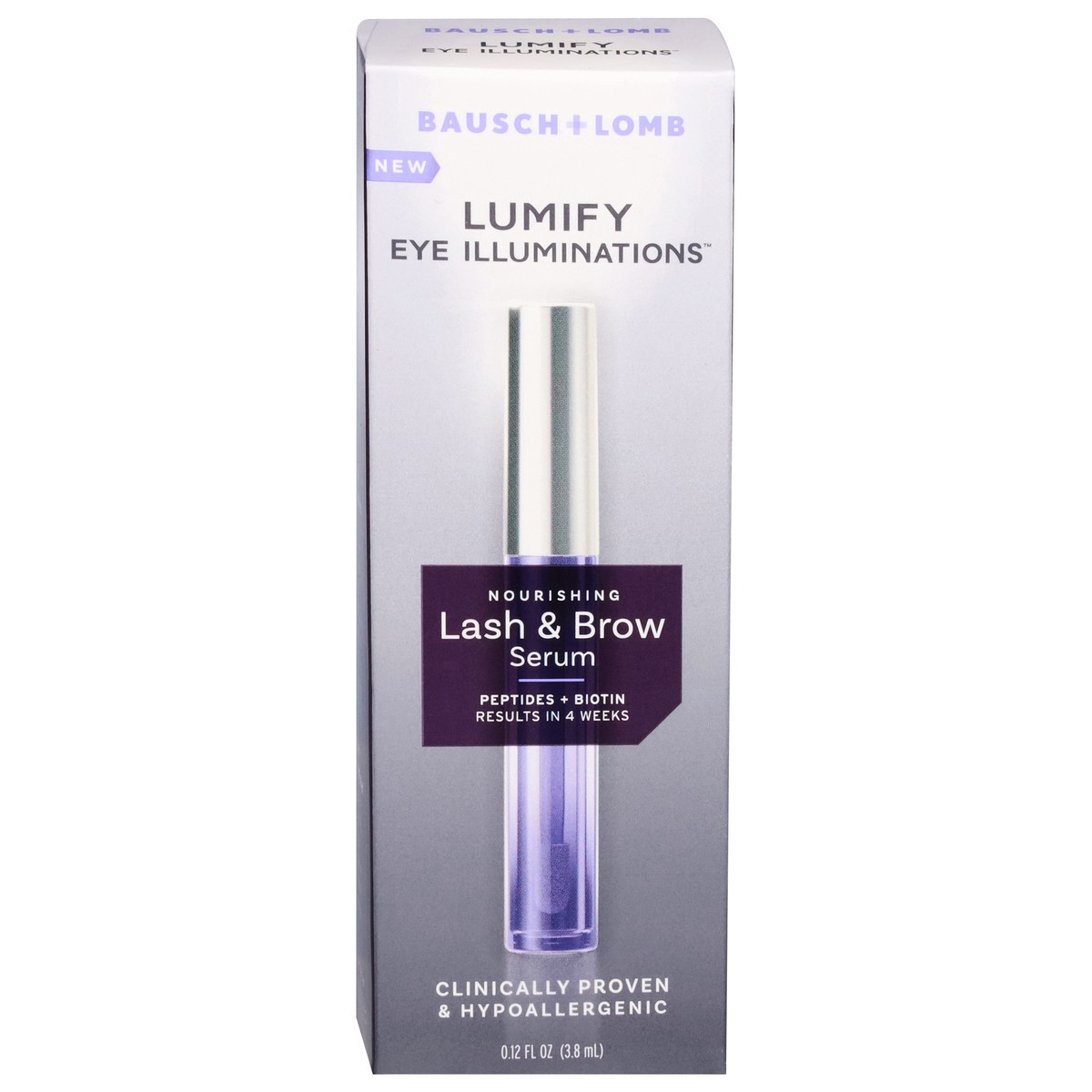 slide 1 of 9, Bausch + Lomb Eye Illuminations Nourishing Lumify Lash & Brow Serum 0.12 fl oz, 0.12 fl oz, 3.8 ml