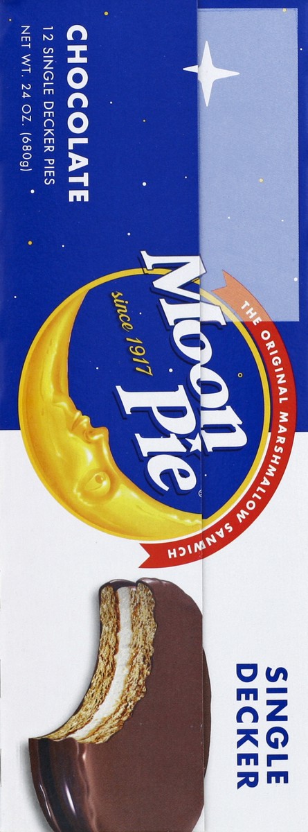 slide 3 of 4, Moon Pie Marshmallow Sandwich, Chocolate, Single Decker, 12 ct