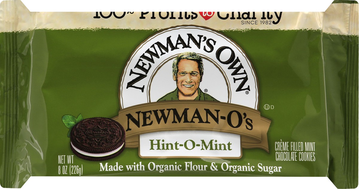 slide 4 of 13, Newman's Own Own Organics Newman-O's Creme Filled Mint Chocolate Cookies, 8 oz