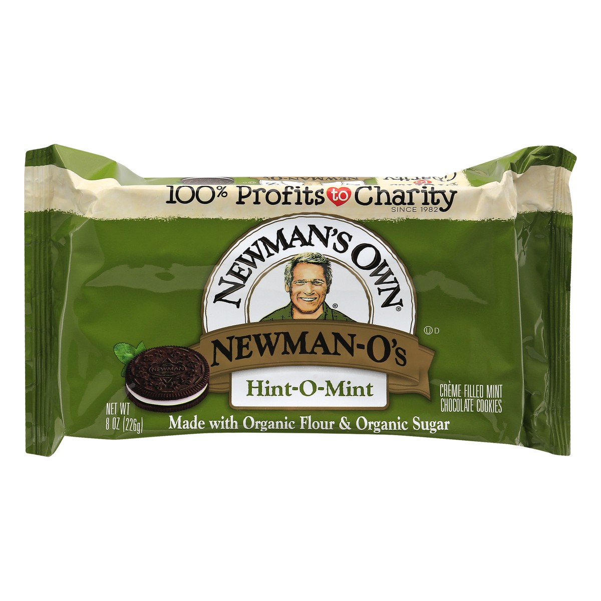 slide 1 of 13, Newman's Own Own Organics Newman-O's Creme Filled Mint Chocolate Cookies, 8 oz