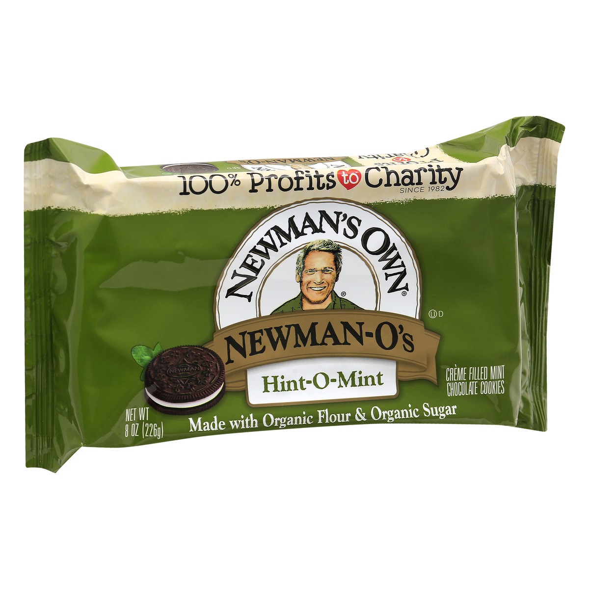 slide 7 of 13, Newman's Own Own Organics Newman-O's Creme Filled Mint Chocolate Cookies, 8 oz