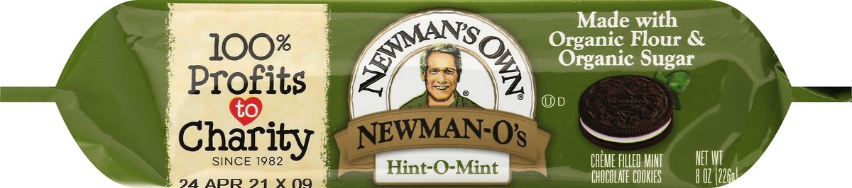 slide 9 of 13, Newman's Own Own Organics Newman-O's Creme Filled Mint Chocolate Cookies, 8 oz