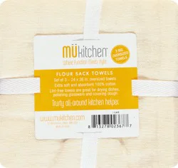 MÜkitchen Cafe Flour Sack Towels - 3 ea