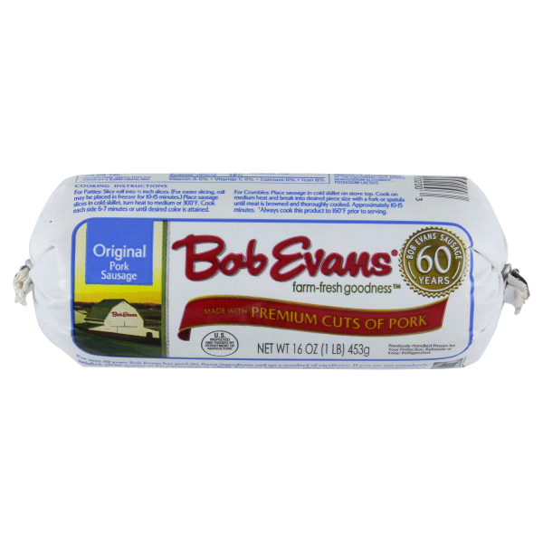 slide 1 of 1, Bob Evans Pork Sausage Roll, Original, 16 oz