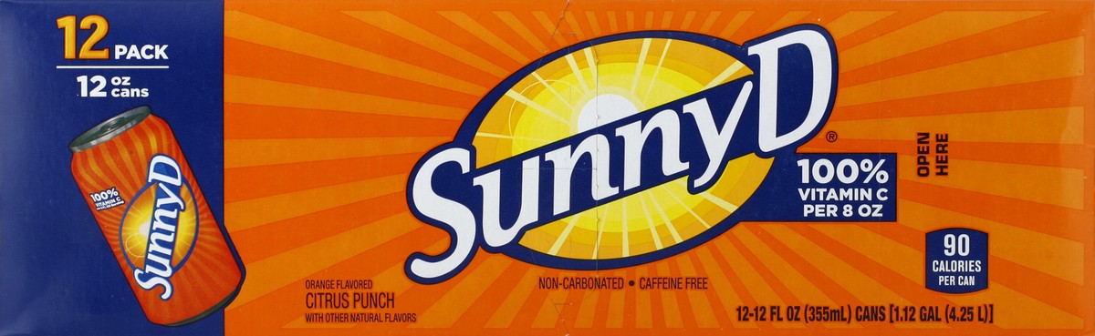 slide 5 of 6, Sunny D Citrus Punch 12 ea, 12 ct; 12 fl oz