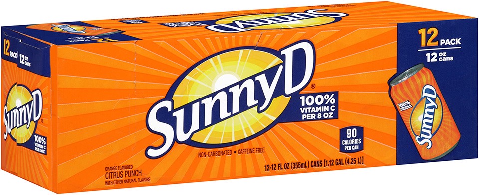 slide 1 of 6, Sunny D Citrus Punch 12 ea, 12 ct; 12 fl oz