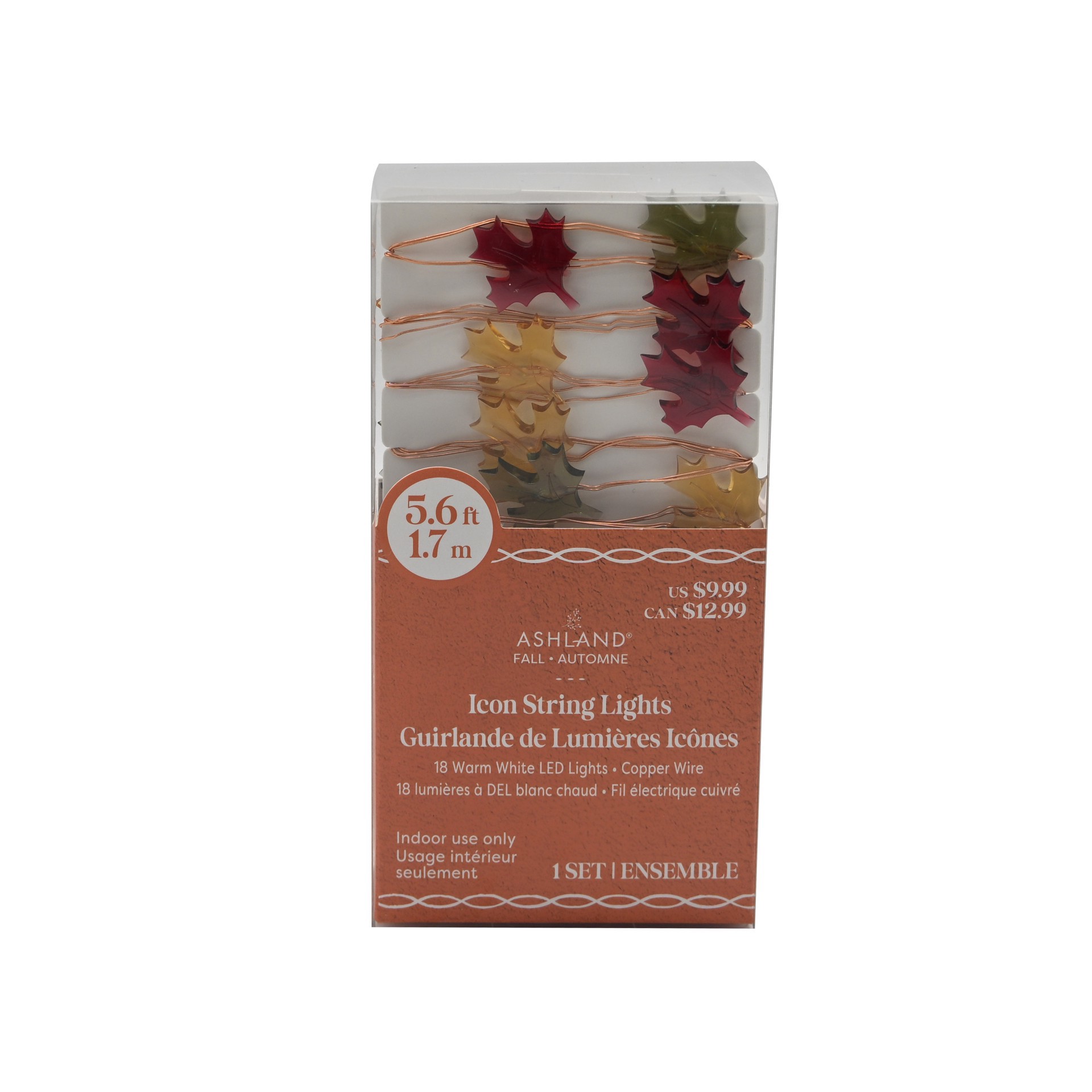 slide 3 of 4, 18ct. Warm White Led Maple Leaf Icon String Lights By Ashland, 18 ct