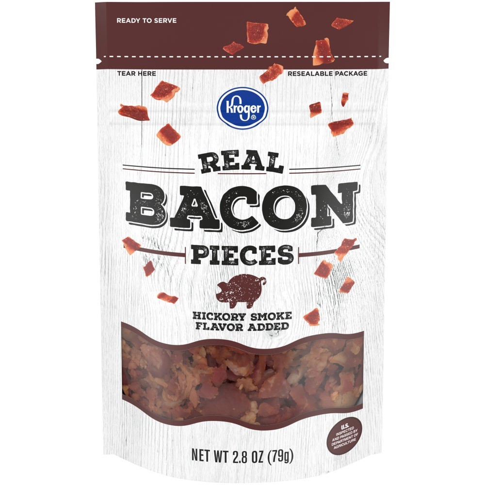 slide 2 of 3, Kroger Hickory Smoke Flavored Real Bacon Pieces, 2.8 oz