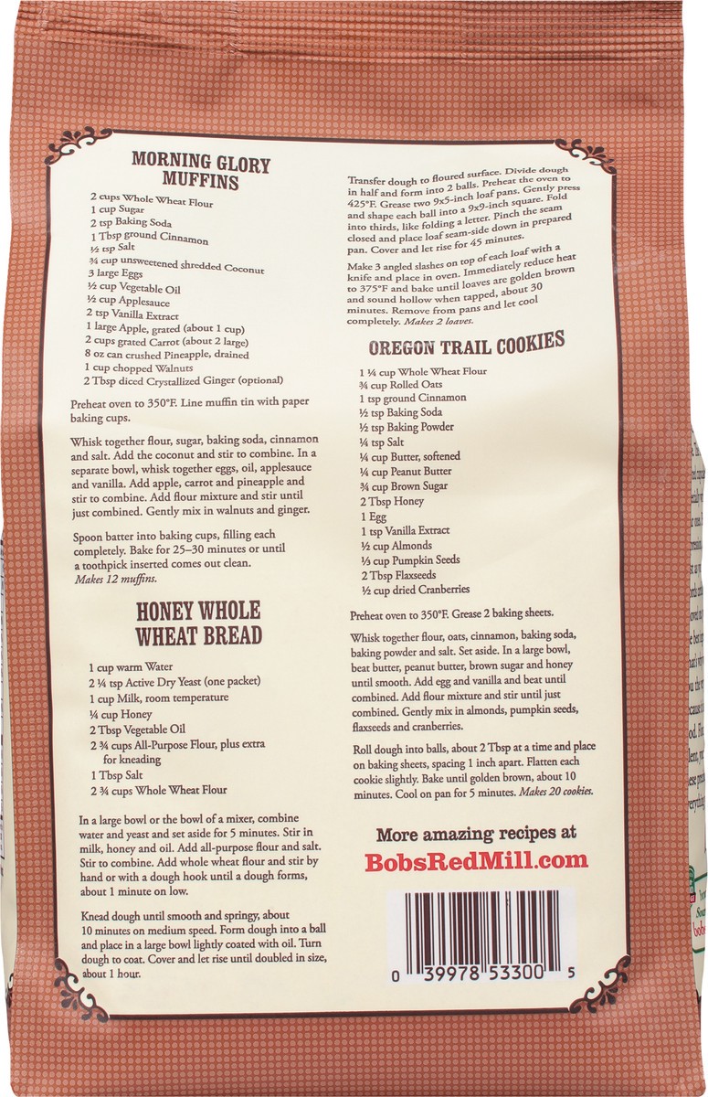 slide 2 of 9, Bob's Red Mill 100% Stone Ground Whole Wheat Flour 5 lb, 5 lb