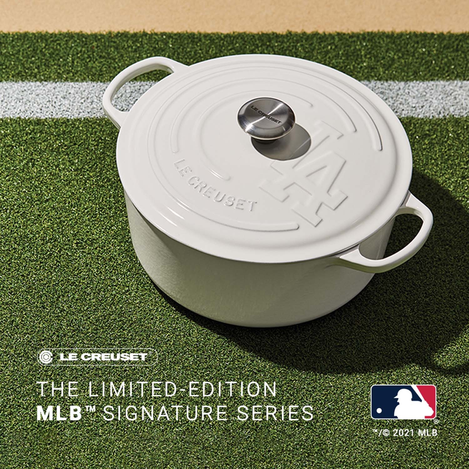 slide 1 of 1, Le Creuset The Limited-Edition MLB Signature Series Dutch Oven, 7.25 qt