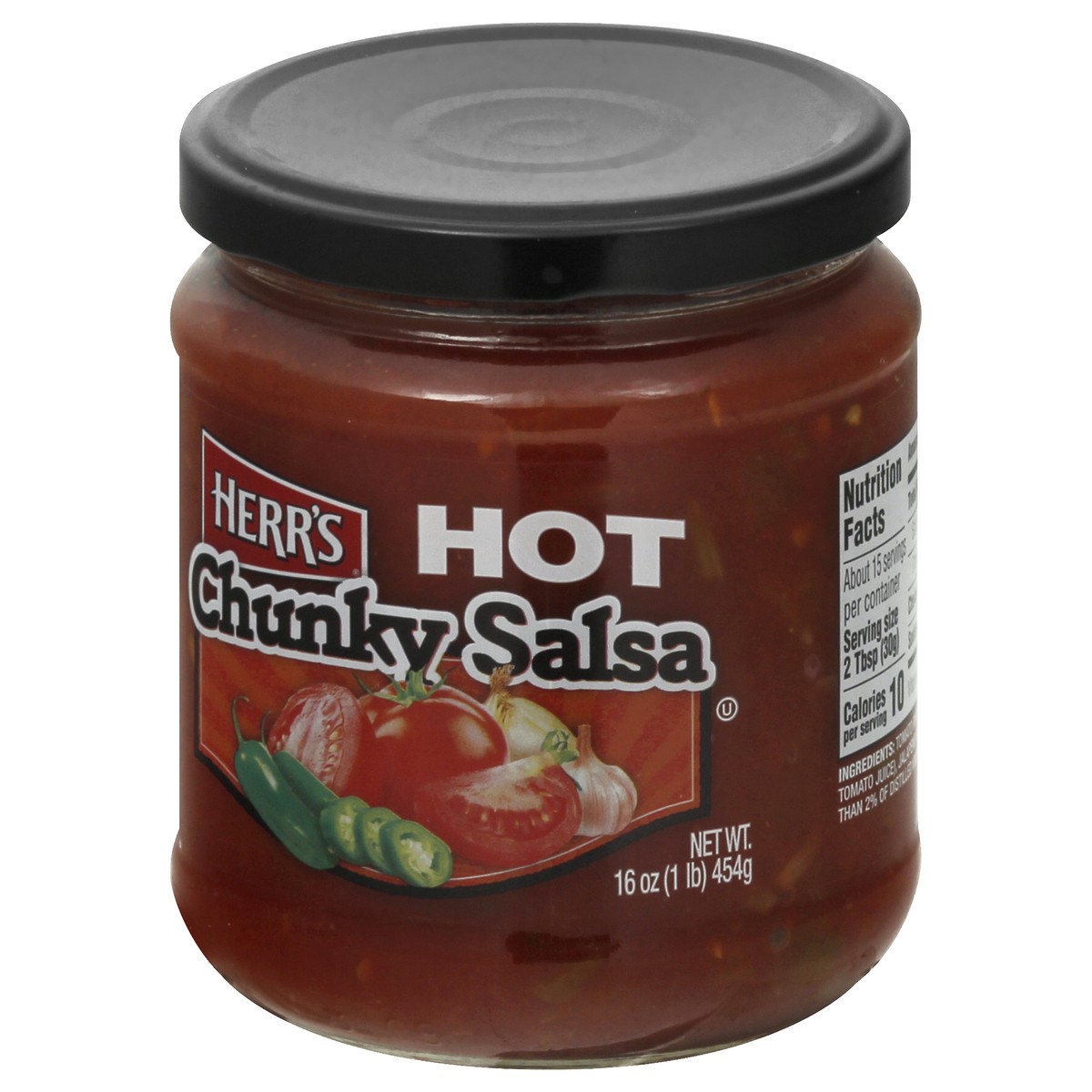 slide 3 of 12, Herr's Hot Chunky Salsa 16 oz, 16 oz