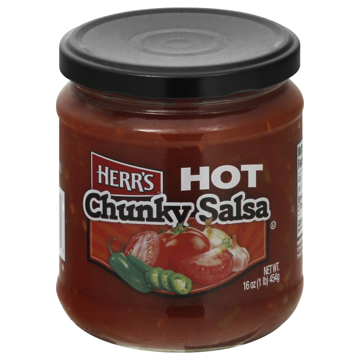 slide 1 of 12, Herr's Hot Chunky Salsa 16 oz, 16 oz