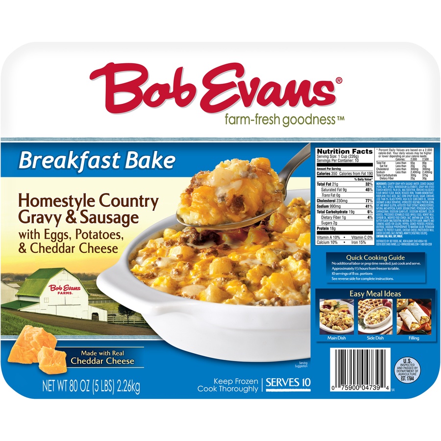 slide 1 of 1, Bob Evans Breakfast Bake Entree, 80 oz