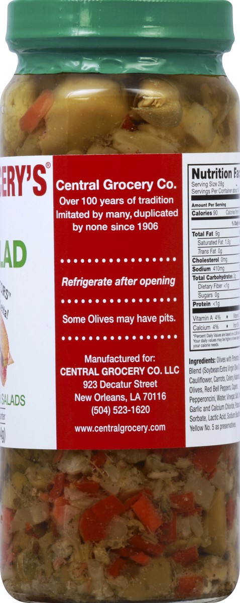 slide 2 of 10, Central Grocery's Olive Salad 16 oz, 16 oz