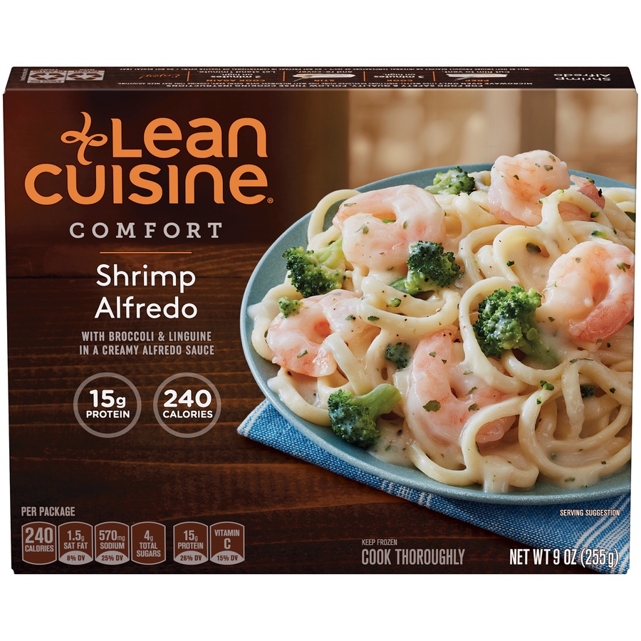 slide 1 of 8, Lean Cuisine Shrimp Alfredo, 9 oz