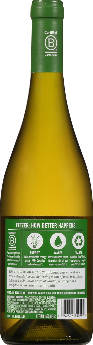 slide 4 of 11, Fetzer Chardonnay, 750 ml