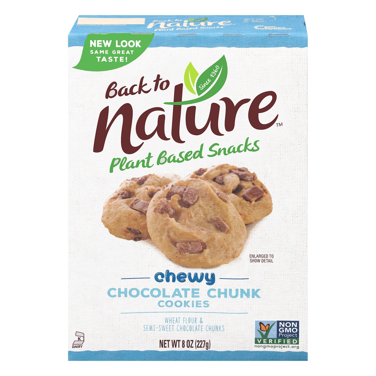 slide 1 of 1, Back to Nature™ Plant Based Snacks Chewy Chocolate Chunk Cookies 8 oz. Box, 8 oz