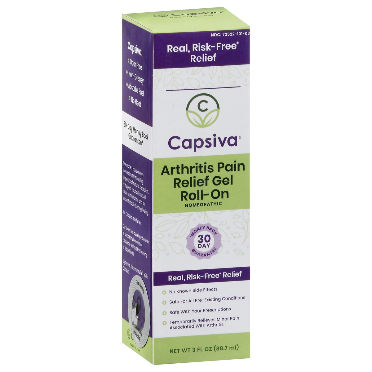 slide 10 of 13, Capsiva Roll On Homeopathic Arthritis Pain Relief 3 fl oz, 3 fl oz