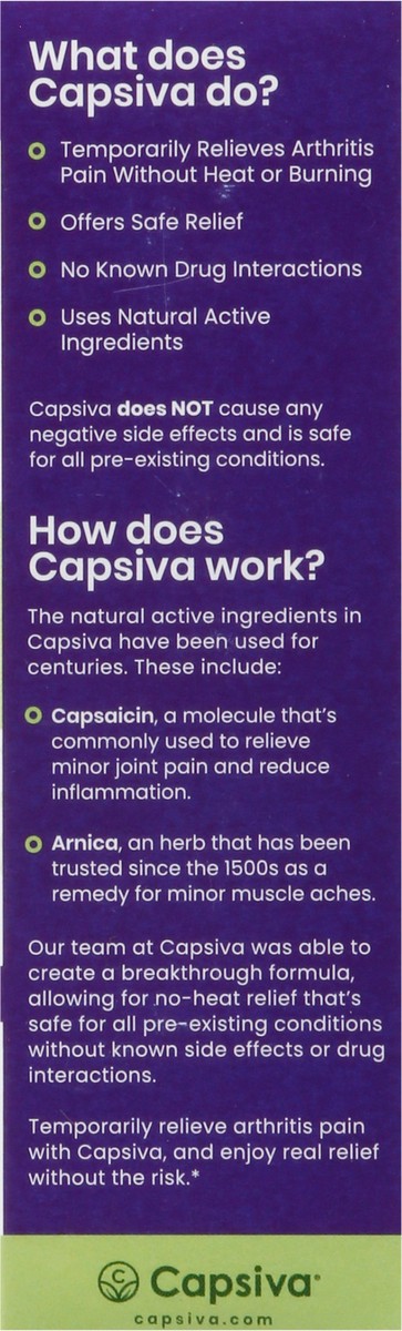 slide 11 of 13, Capsiva Roll On Homeopathic Arthritis Pain Relief 3 fl oz, 3 fl oz