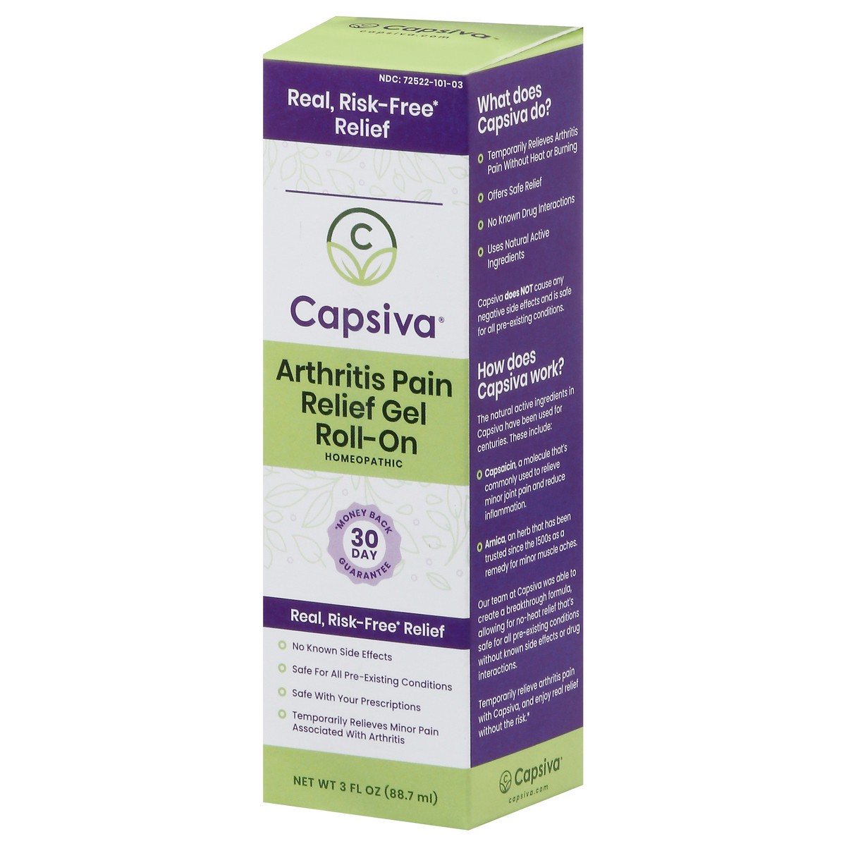 slide 7 of 13, Capsiva Roll On Homeopathic Arthritis Pain Relief 3 fl oz, 3 fl oz