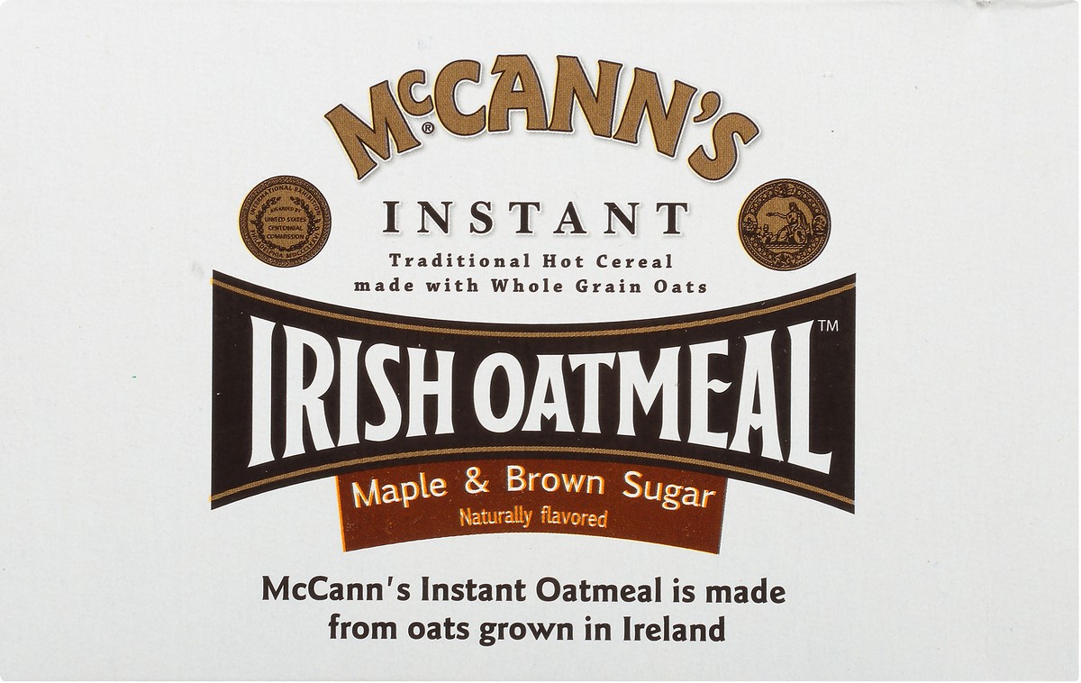 slide 15 of 15, McCann's Maple & Brown Sugar Instant Irish Oatmeal, Instant Oatmeal, Kosher, 10 Count Box, 15.1 oz