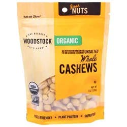 Woodstock Organic Whole Unsalted Cashews 7 oz