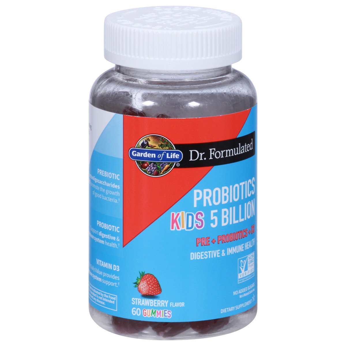 slide 3 of 9, Garden of Life Dr. Formulated Strawberry Flavor Probiotics Kids 5 Billion 60 Gummies, 60 ct