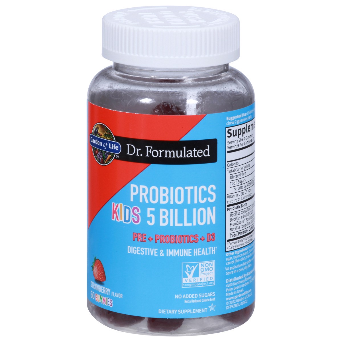 slide 2 of 9, Garden of Life Dr. Formulated Strawberry Flavor Probiotics Kids 5 Billion 60 Gummies, 60 ct