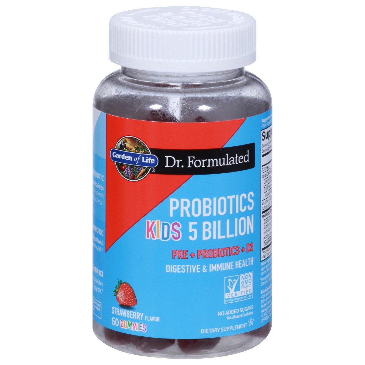 slide 1 of 9, Garden of Life Dr. Formulated Strawberry Flavor Probiotics Kids 5 Billion 60 Gummies, 60 ct