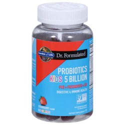 Garden of Life Dr. Formulated Strawberry Flavor Probiotics Kids 5 Billion 60 Gummies