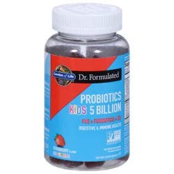 Garden of Life Dr. Formulated Strawberry Flavor Probiotics Kids 5 Billion 60 Gummies