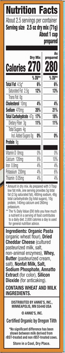 slide 8 of 8, Annie's Shells and Real Aged Cheddar, Made with Organic Pasta and Real Cheese, 6 oz, 6 oz