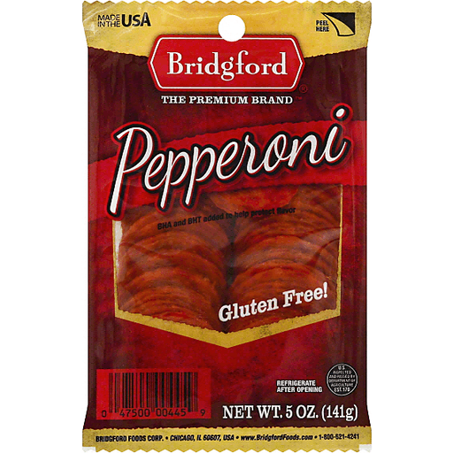 slide 2 of 3, Bridgford Pepperoni, 5 oz