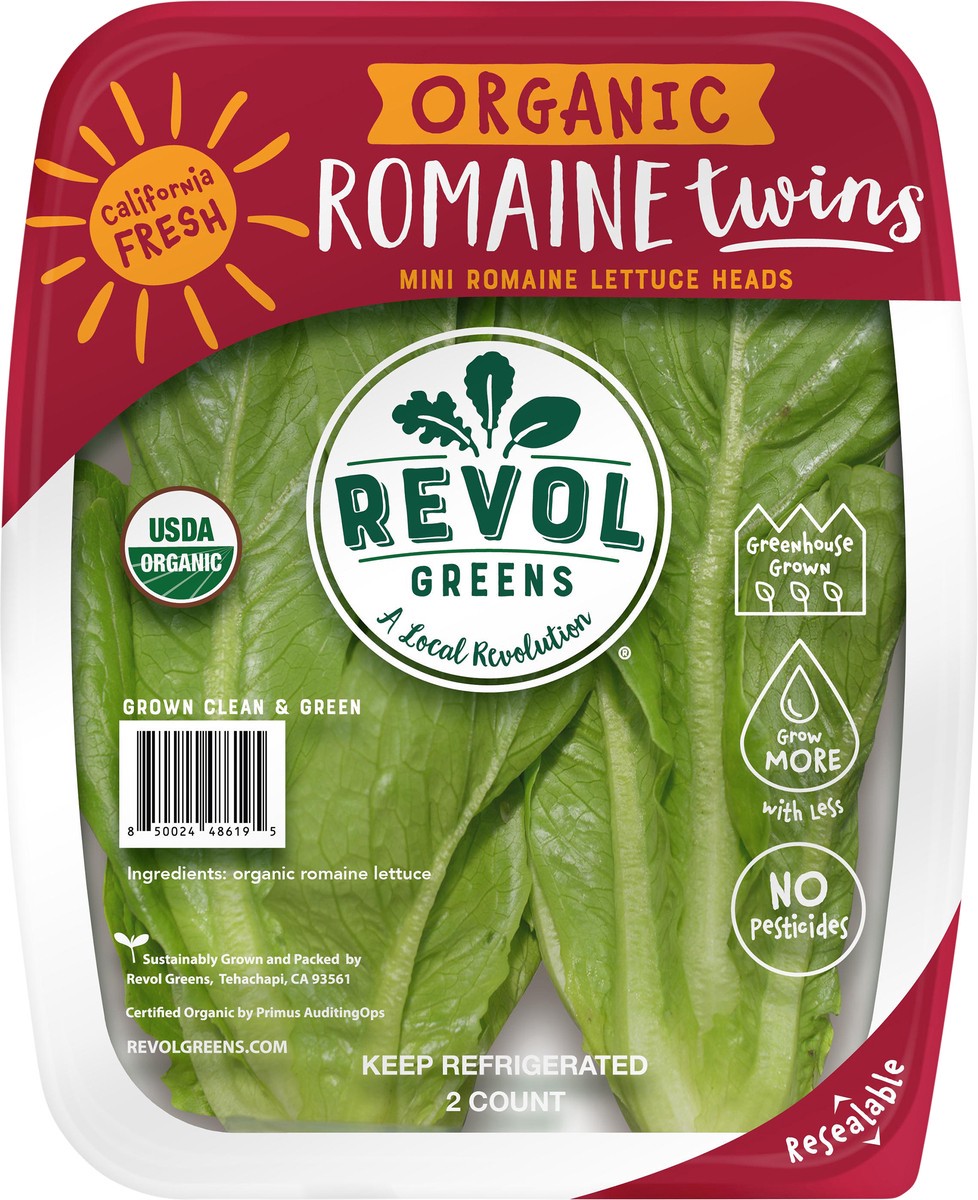 slide 6 of 6, Revol Greens Organic Romaine Twins, 1ct, 2 ct