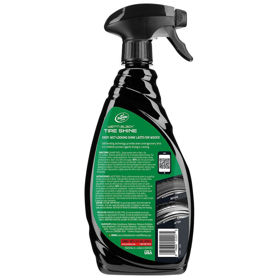 slide 2 of 2, Turtle Wax Wet'N Black Tire Shine, 16 fl oz