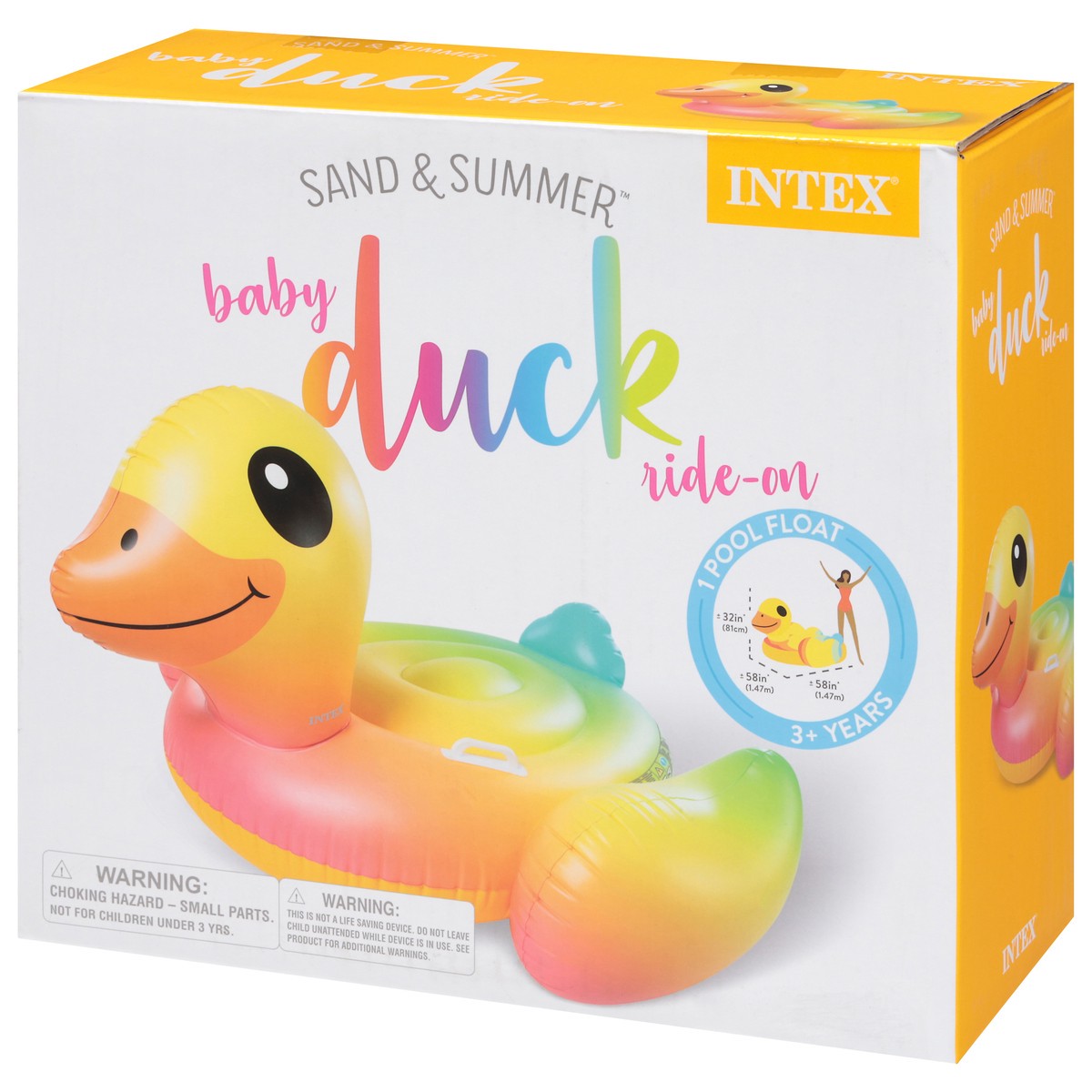 slide 10 of 11, Intex Sand & Summer Baby Duck Ride-On Pool Float 1 ea, 1 ct