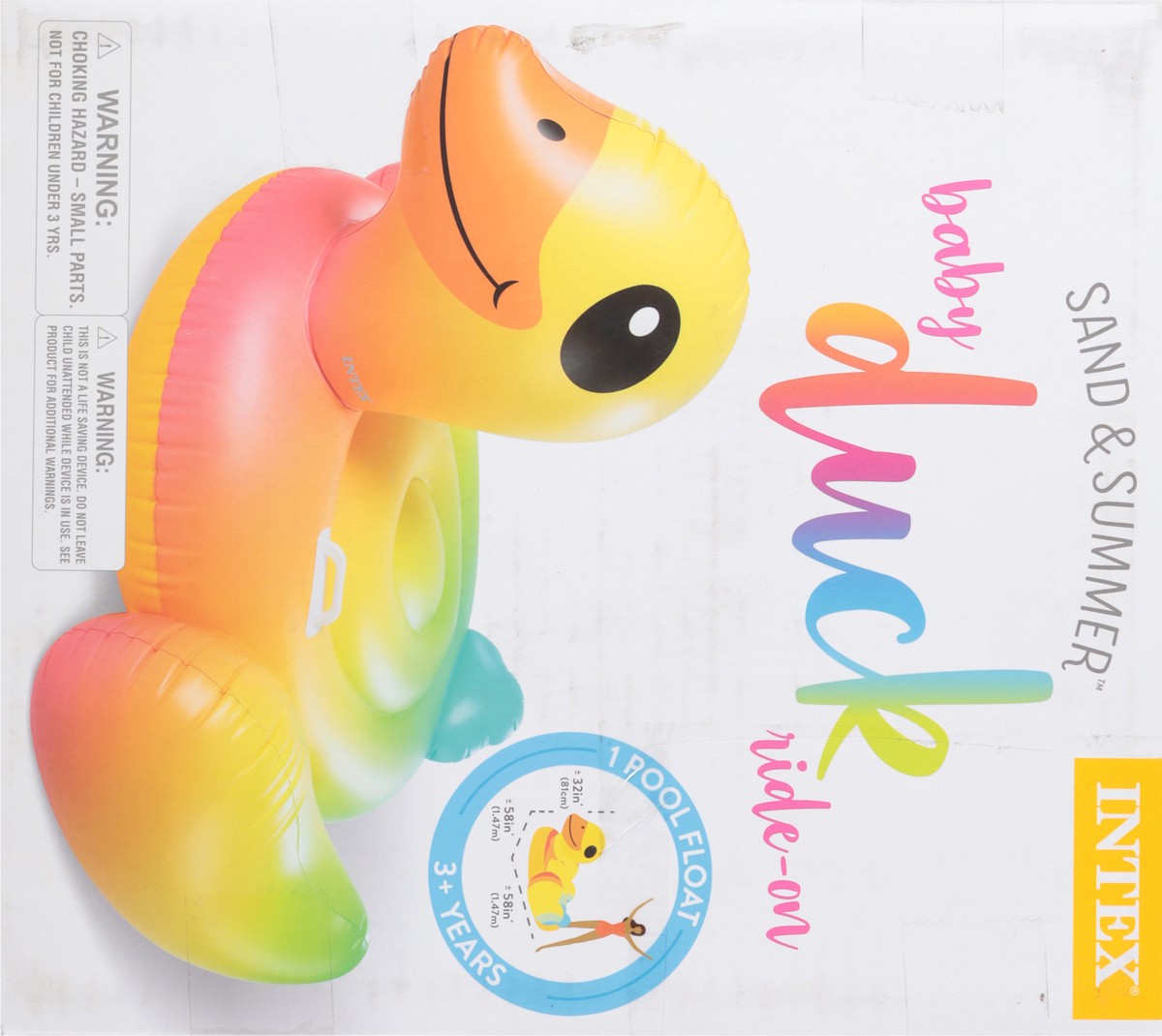 slide 3 of 11, Intex Sand & Summer Baby Duck Ride-On Pool Float 1 ea, 1 ct