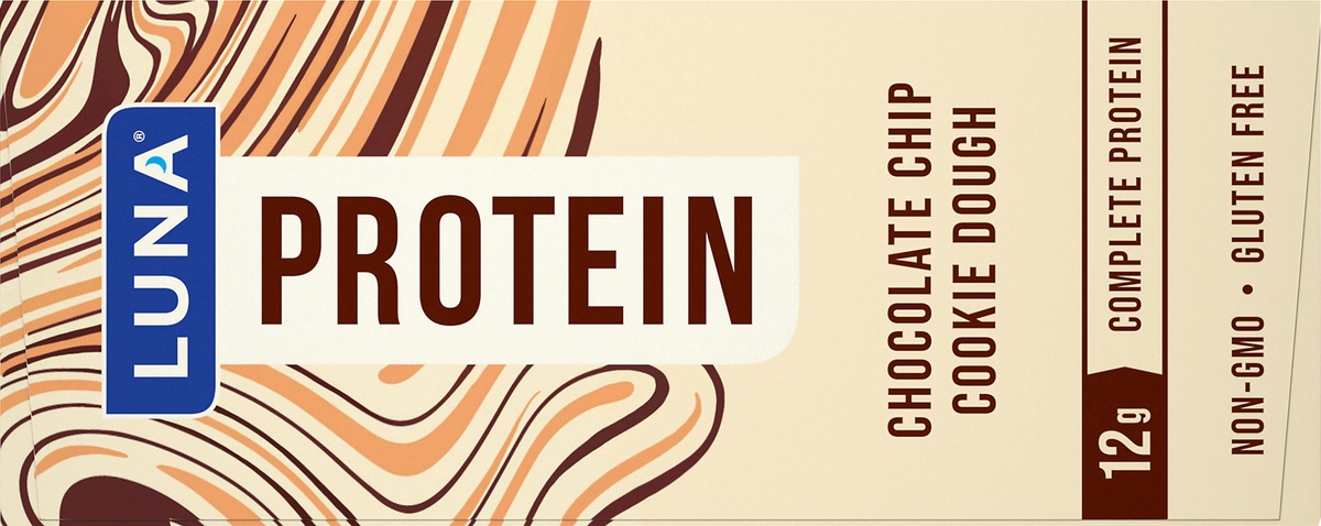 slide 7 of 10, Luna Chocolate Chip Cookie Dough Protein Bars, 12 ct; 1.59 oz