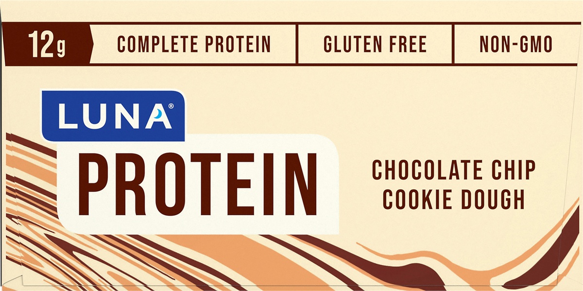 slide 9 of 10, Luna Chocolate Chip Cookie Dough Protein Bars, 12 ct; 1.59 oz