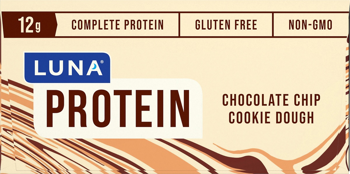 slide 10 of 10, Luna Chocolate Chip Cookie Dough Protein Bars, 12 ct; 1.59 oz