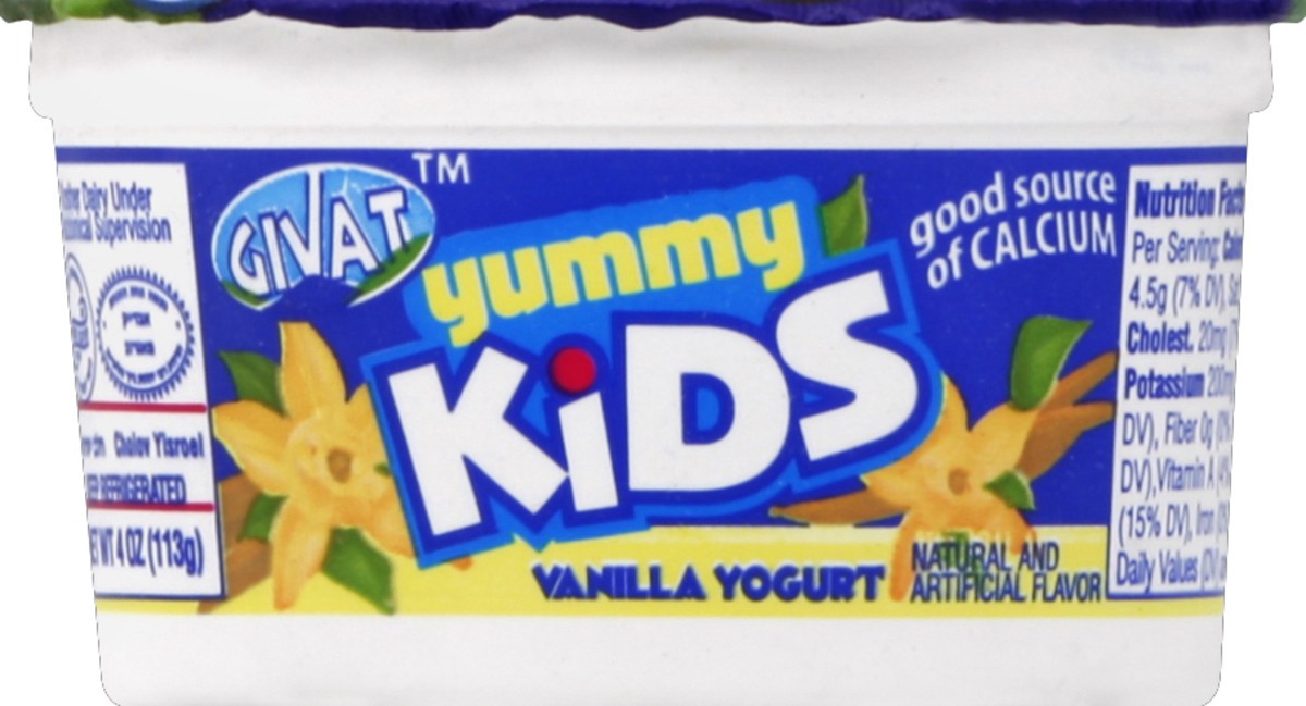 slide 2 of 3, Givat Yummy Kids Vanilla Yogurt, 4 oz