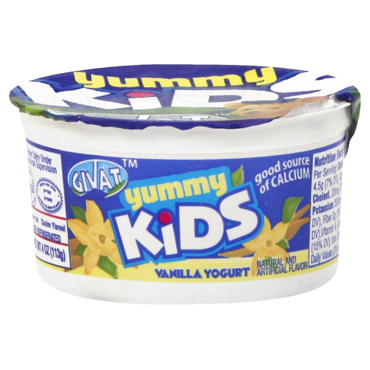 slide 1 of 3, Givat Yummy Kids Vanilla Yogurt, 4 oz