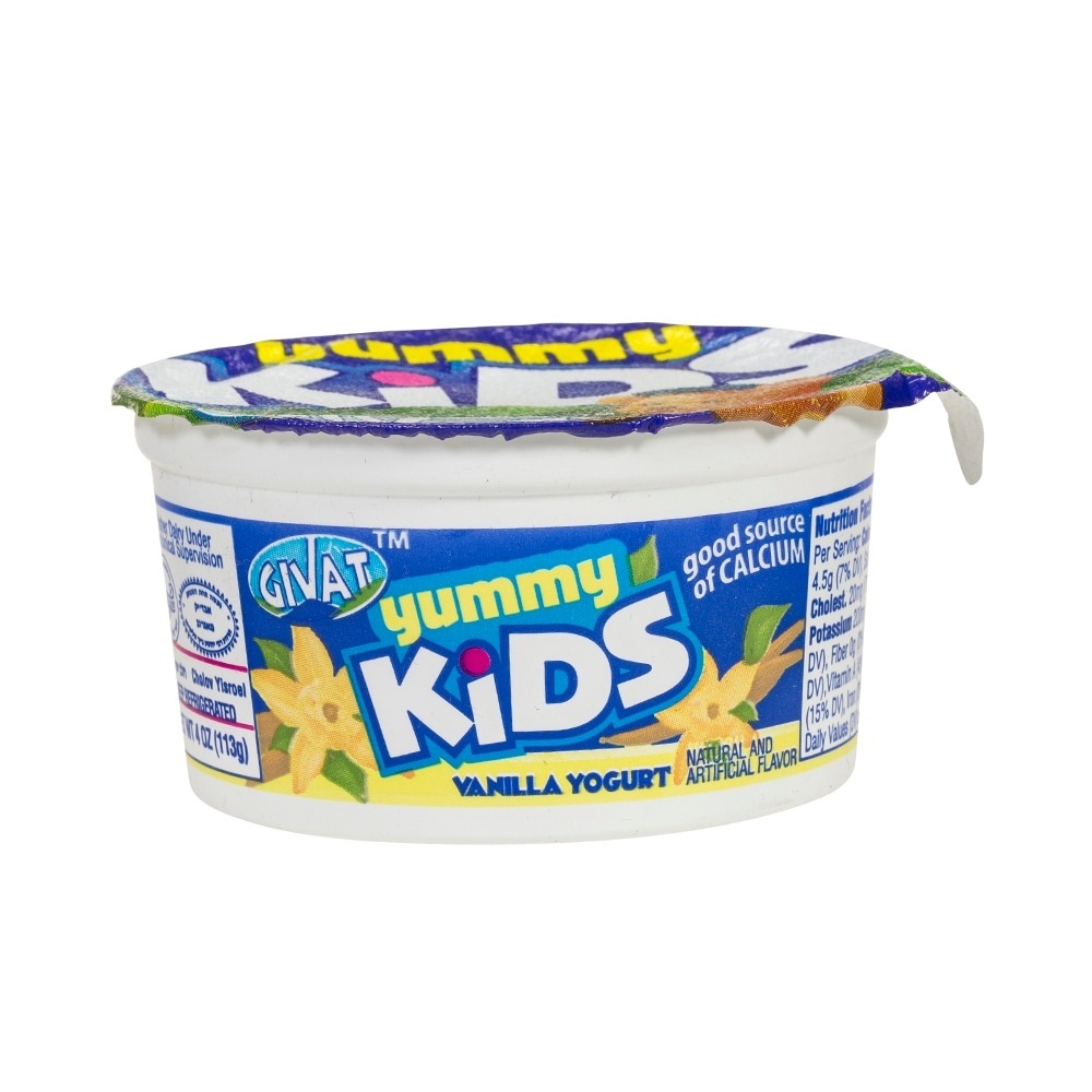 slide 1 of 1, Givat Yummy Kids Vanilla Yogurt, 4 oz