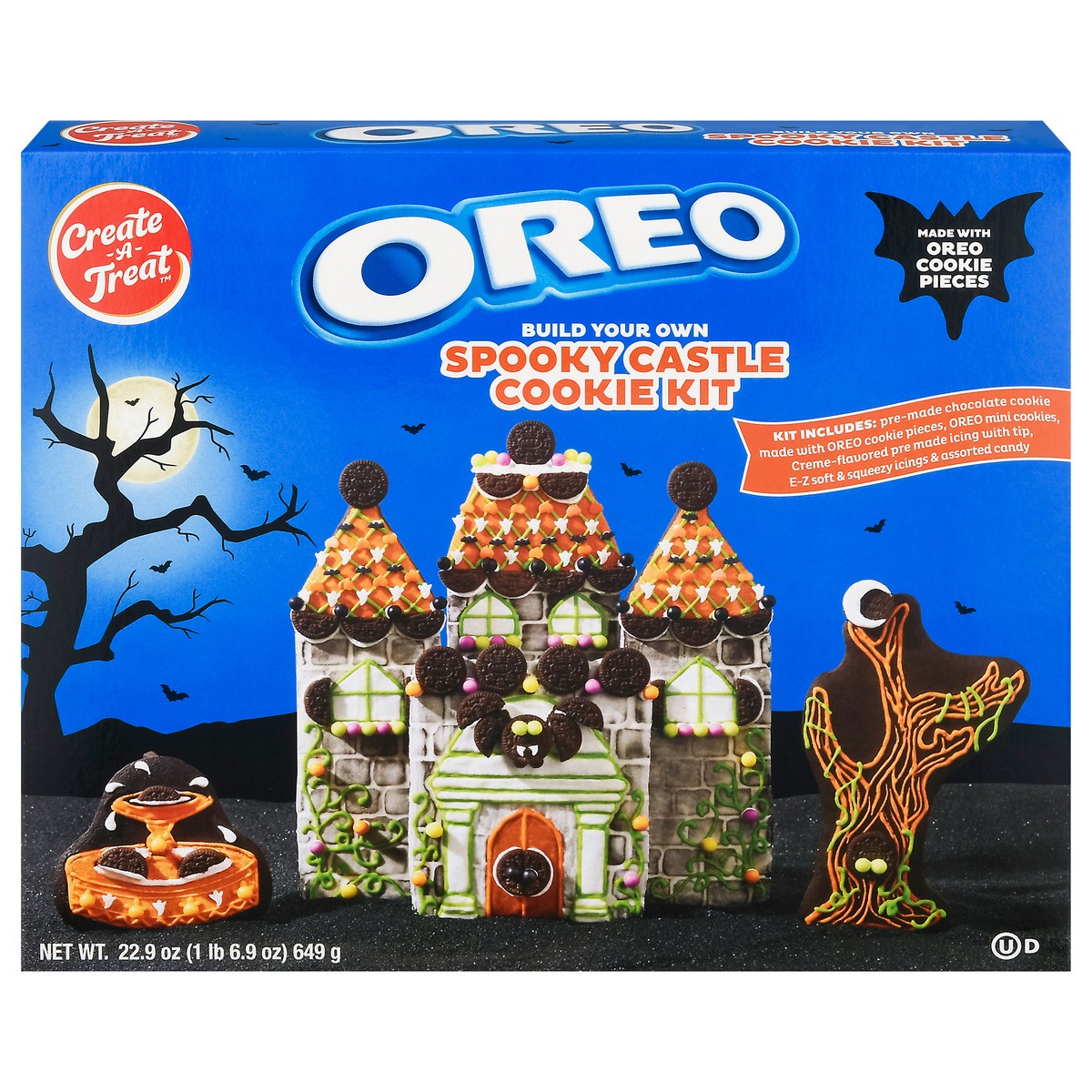 slide 4 of 13, Create A Treat Oreo Spooky Castle Cookie Kit 22.9 oz, 22.9 oz