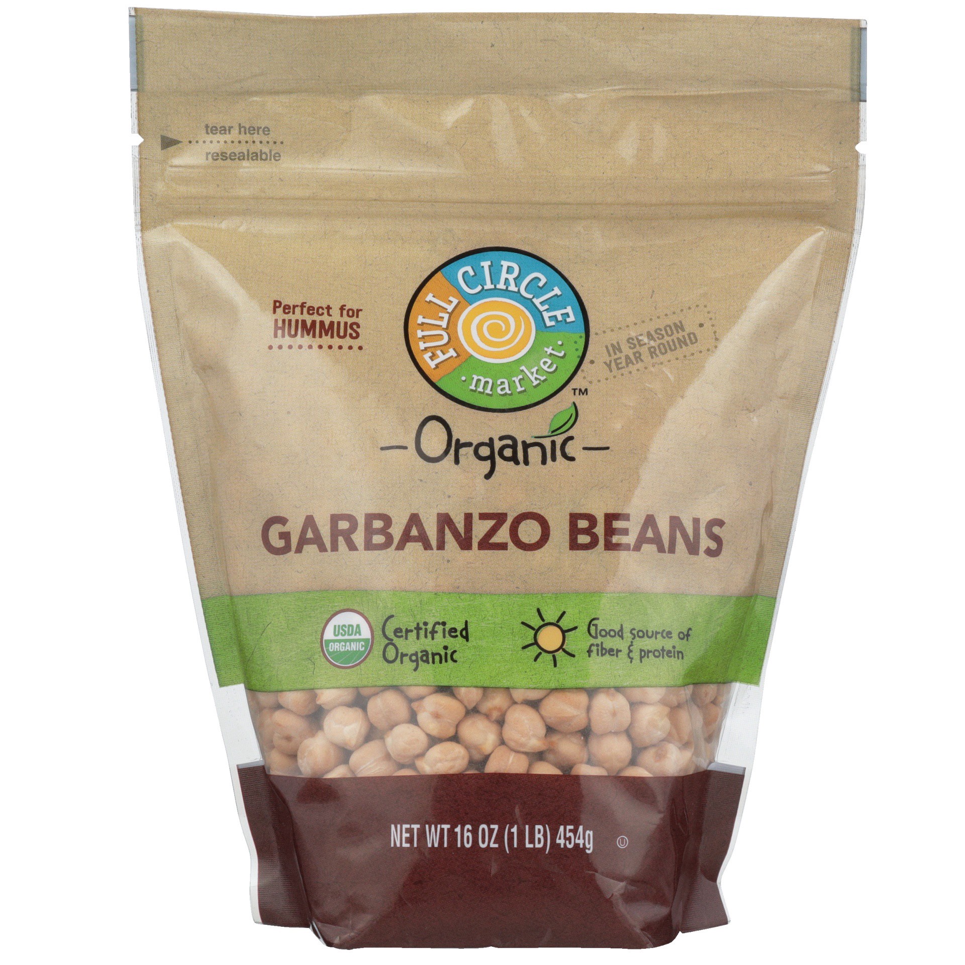 slide 1 of 6, Full Circle Market Organic Garbanzo Beans, 16 oz