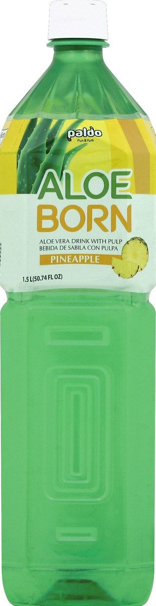 slide 4 of 4, Paldo Aloe Born Pineapple Drink, 50.74 fl oz