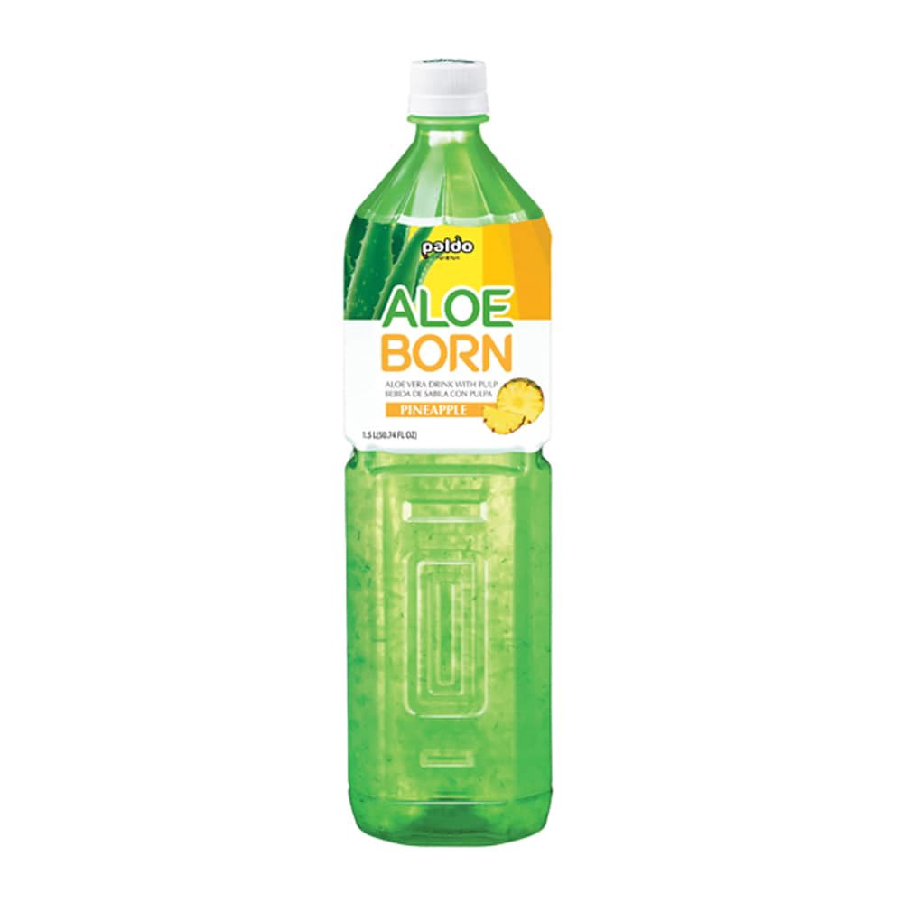 slide 1 of 4, Paldo Aloe Born Pineapple Drink, 50.74 fl oz